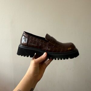 Matisse Brown Chunky Loafer with Rugged Sole